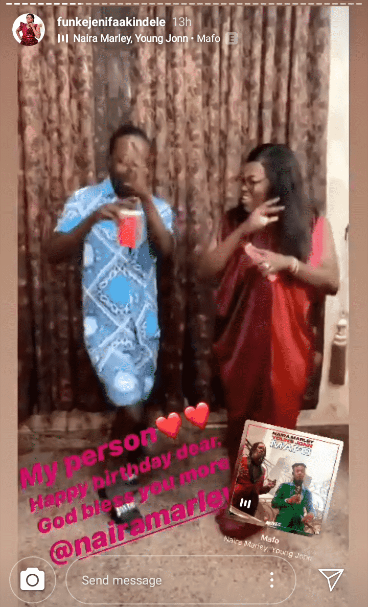 Funke Akindele celebrates Naira Marley