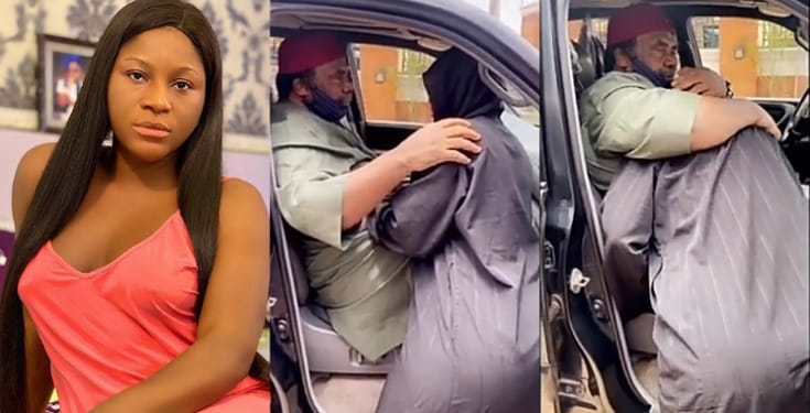 Destiny Etiko In Tears As Pete Edochie Visits Her After Her Father's Death
