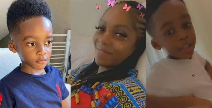 Tiwa Savage Shows How Her Son, Jamil Wakes Her Up Every Morning 