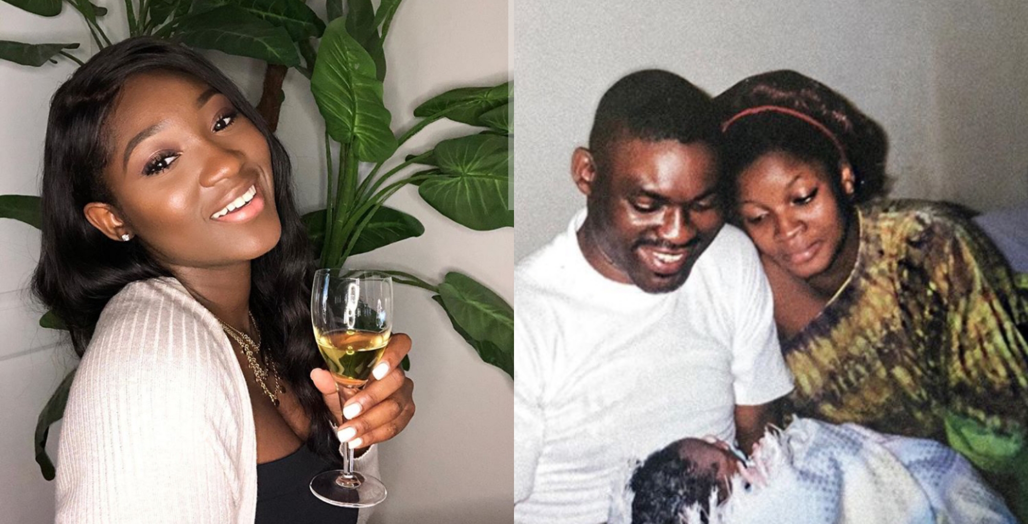 Omotola's daughter celebrates mum with 20-year-old photo of her parents