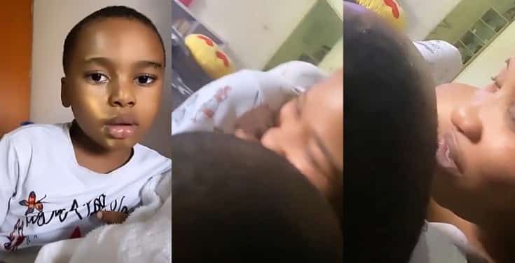 Tonto Dikeh and her son, Andre serve mother-son goals in adorable video