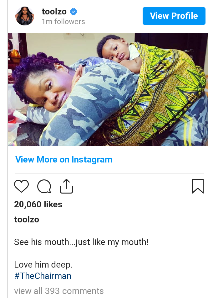 Toolz Shares Photo Of Her Son