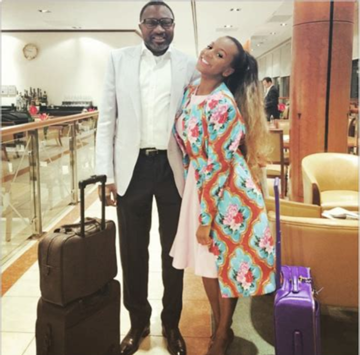 DJ Cuppy teaches her dad how to use smartphone