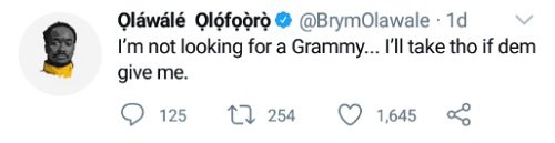 I'm bigger than Grammy award - Brymo