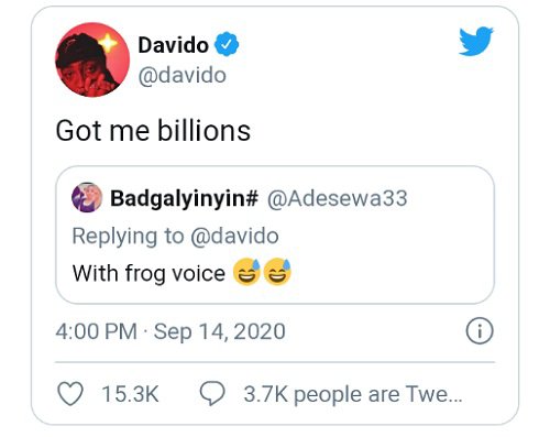 Davido tears trolls apart